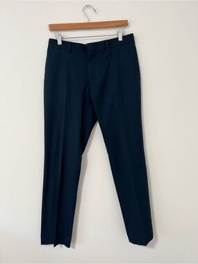 TOPMAN Men's Classic Dark Navy Dress Pants